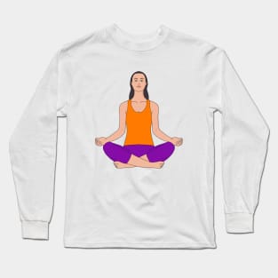 Namaste Breathe Yoga Long Sleeve T-Shirt